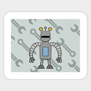 June Wrench Robot Sticker